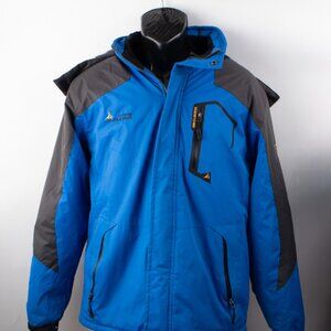 Unco & Boro Vator 189 Youth XL Ski Jacket Hooded Blue Black
